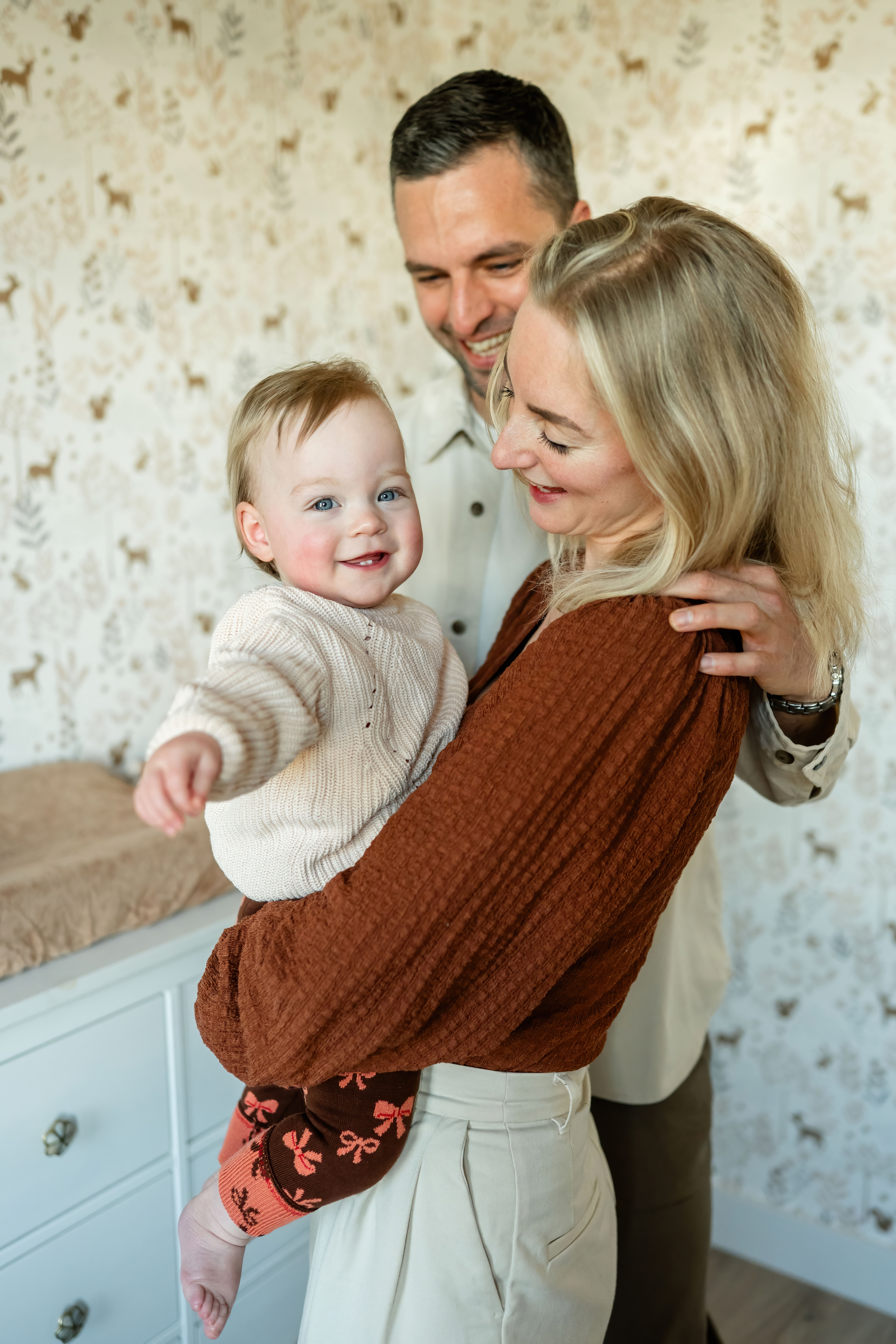 Lisa met haar vriend en dochter
